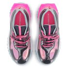 Girls Navy Blue & Pink Logo Trainers, 1, hi-res