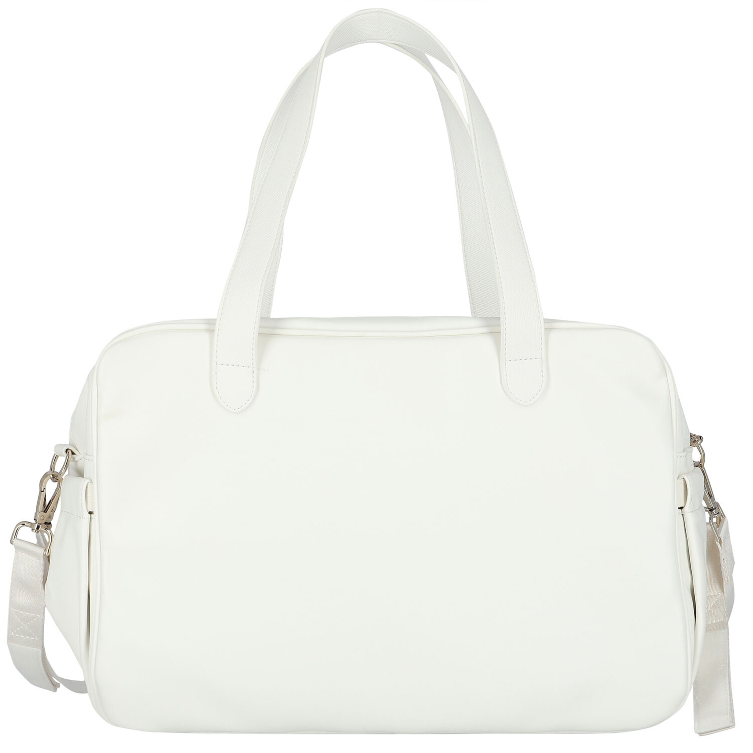Cream Faux Leather Baby Changing Bag, 4, hi-res