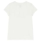 Girls White Logo T-Shirt, 1, hi-res