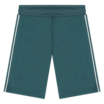 Younger Boys Green Logo Shorts