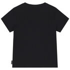Boys Black Logo T-Shirt, 1, hi-res