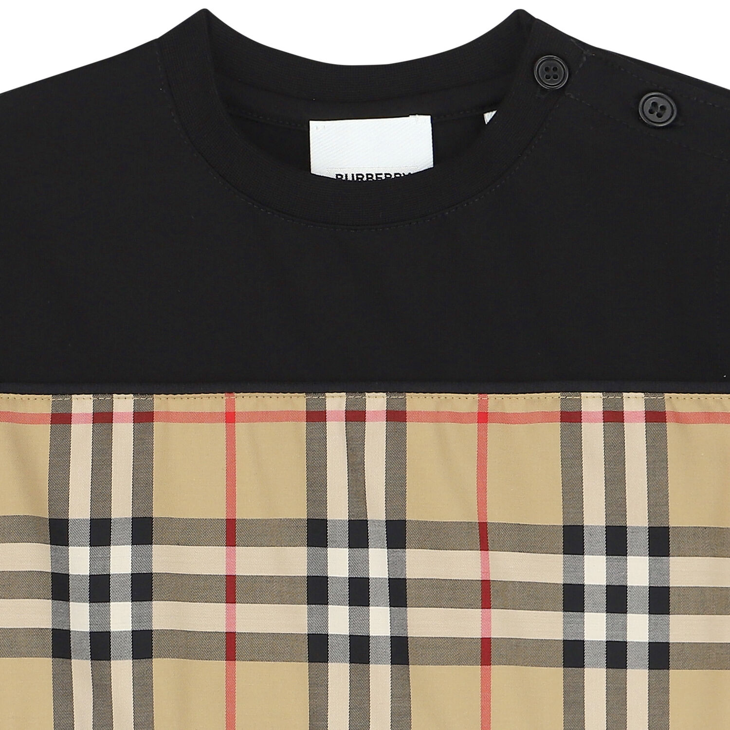 Black Check T-Shirt, 1, hi-res