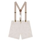 Baby Boys Beige & White Shorts Set, 1, hi-res