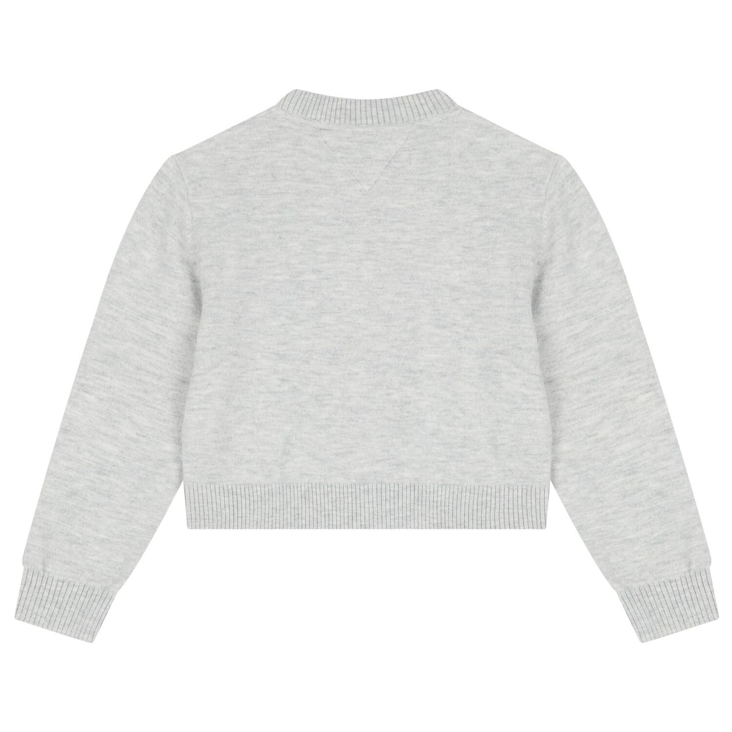 Girls Grey Logo Knitted Sweatshirt, 1, hi-res