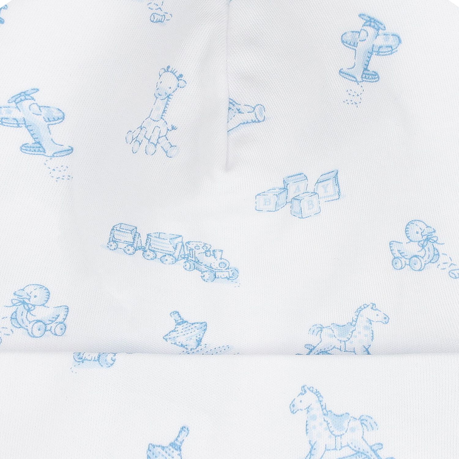 Baby Boys White & Blue Vintage Toy Treasures Hat, 1, hi-res image number null