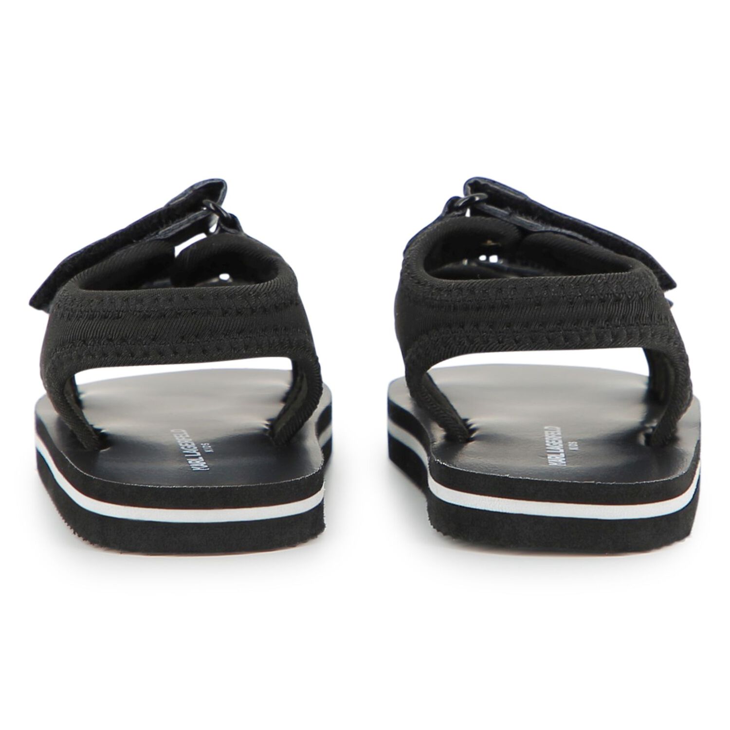 Boys Black Choupette & Karl Sandals, 1, hi-res