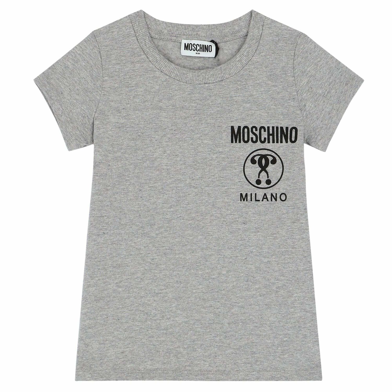 Girls Grey Logo T-Shirt, 2, hi-res image number null