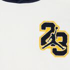 Boys White & Navy Blue Jordan Hooded Top, 2, hi-res