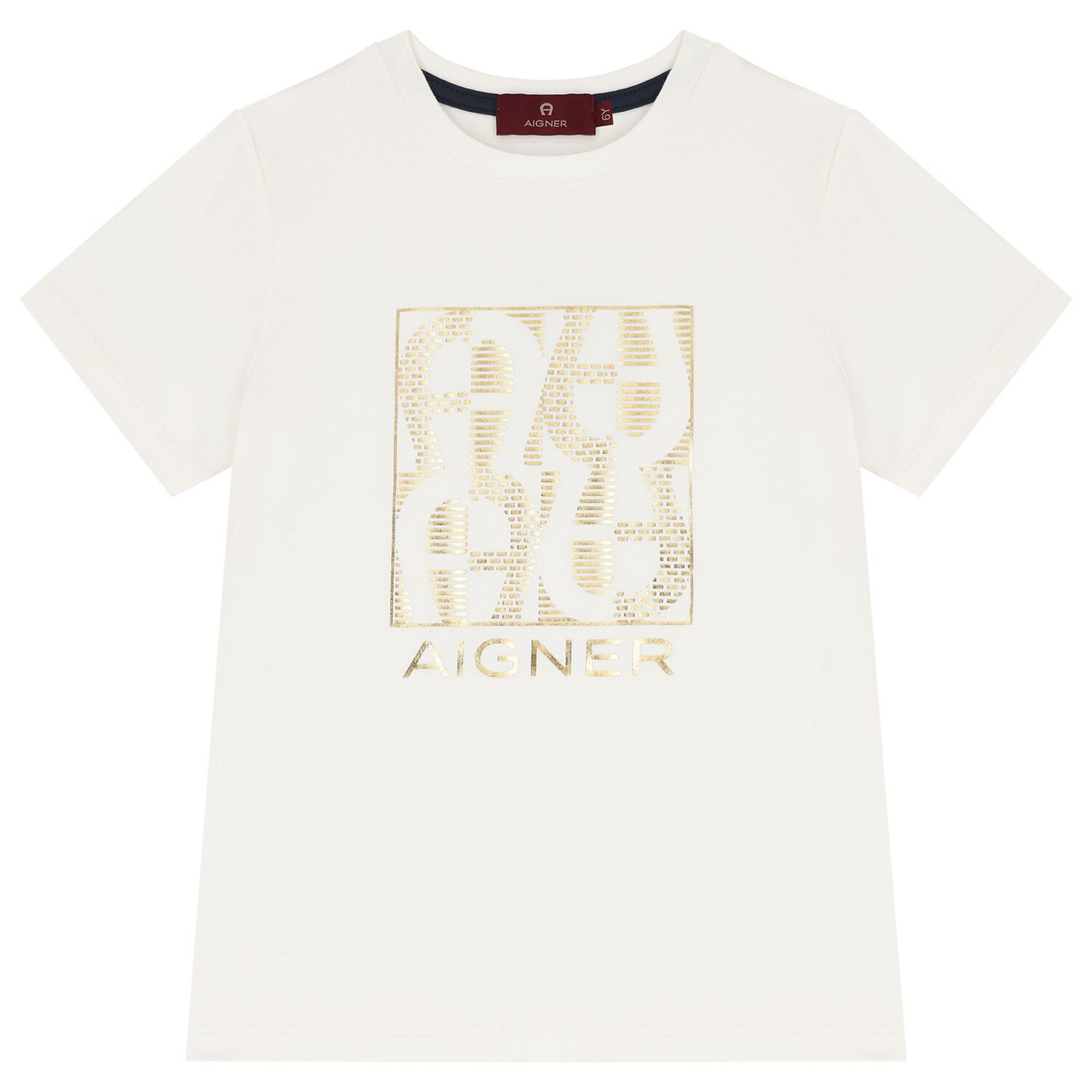 Boys White & Navy Blue Logo Pyjamas, 1, hi-res