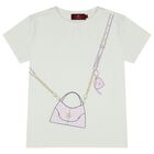Girls Ivory Bag Logo T-Shirt, 1, hi-res