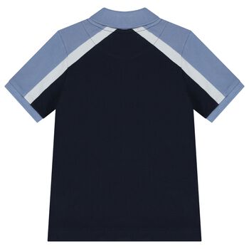 Boys Navy Blue Logo Polo Shirt