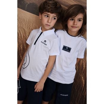 Boys White Logo T-Shirt