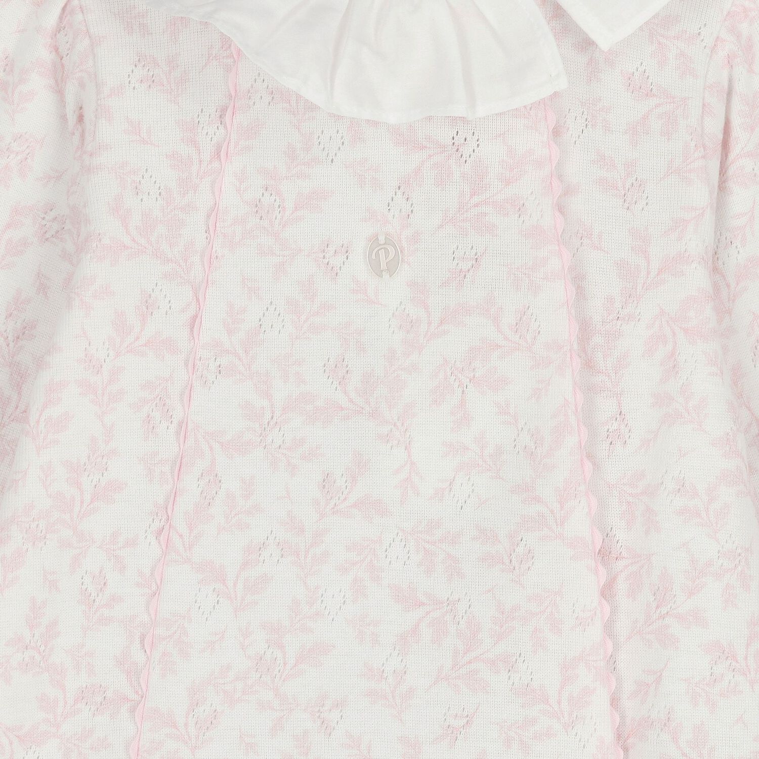Baby Girls Ivory & Pink Babygrow, 2, hi-res