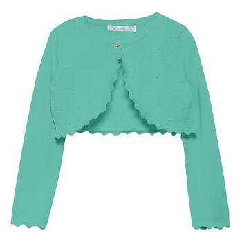 Girls Green Knitted Cardigan