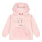 Girls Pink Logo Faux fur Leggings Set, 1, hi-res