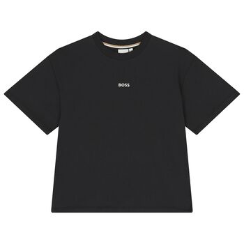Girls Black Logo T-Shirt