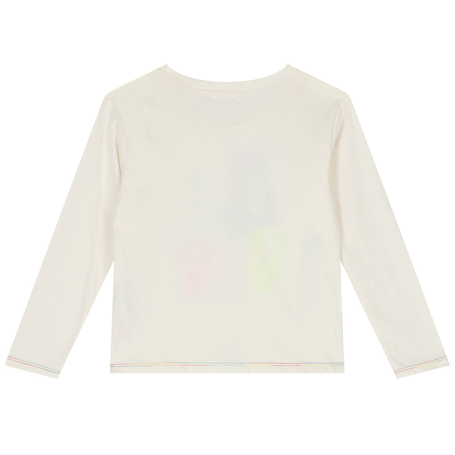Girls Ivory Embellished Sequin Long Sleeve Top, 1, hi-res