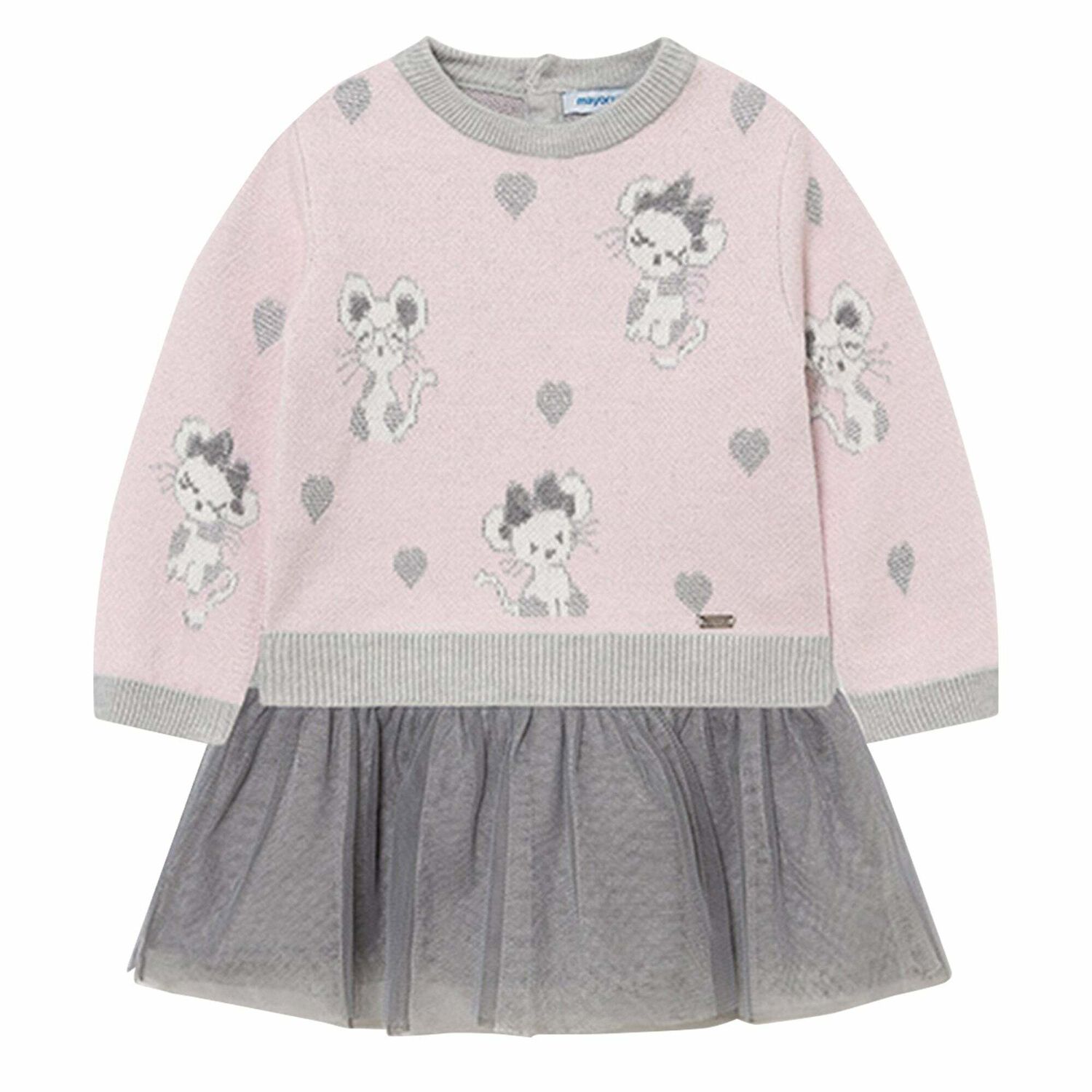 Younger Girls Pink Sweater & Dress Set, 2, hi-res image number null