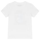 White Logo Drummer Bear T-Shirt, 1, hi-res