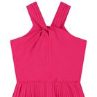 Girls Pink Pleated Playsuit, 1, hi-res