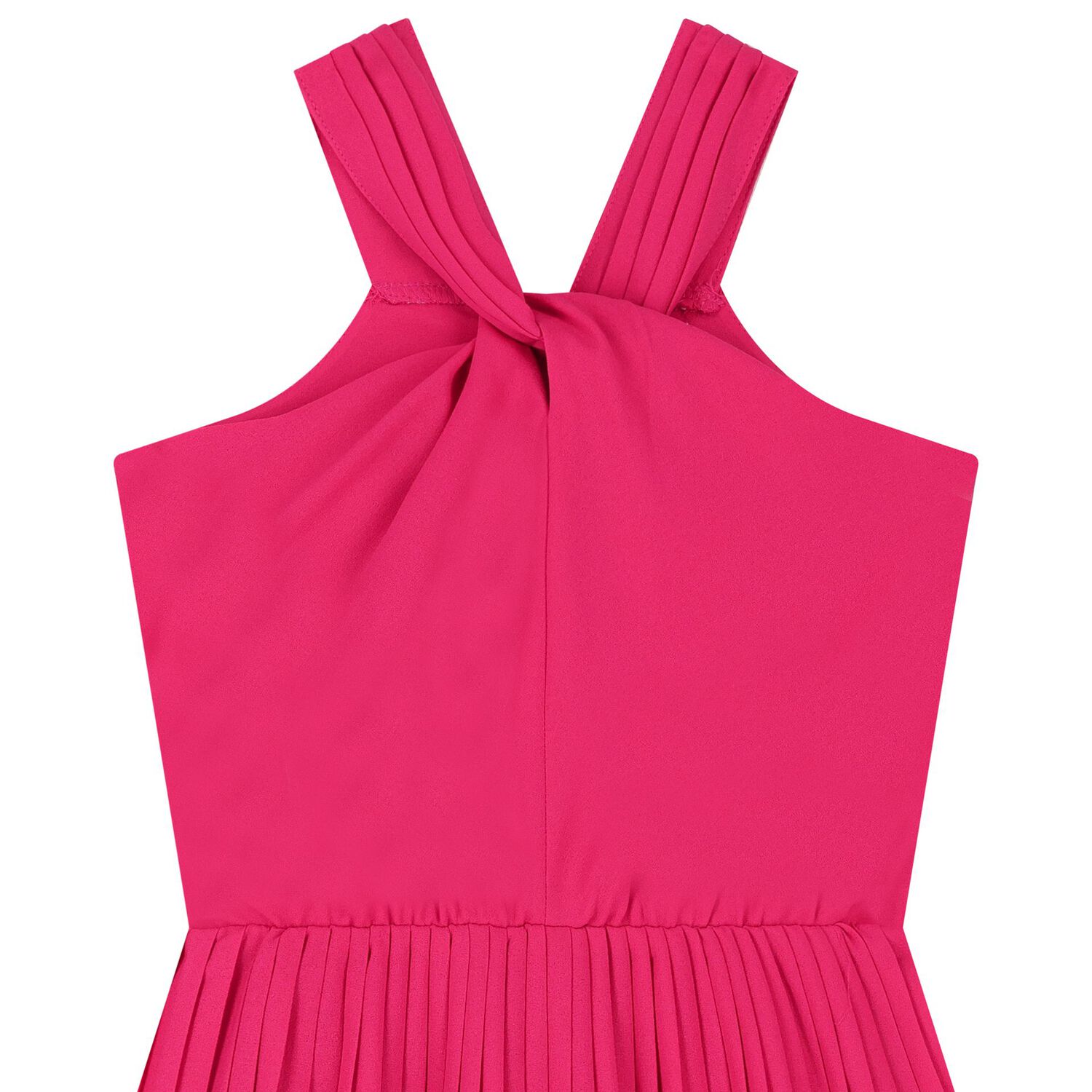 Girls Pink Pleated Playsuit, 1, hi-res