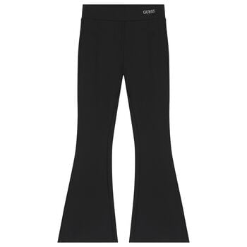 Girls Black Flared Leggings