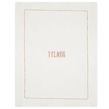 Ivory & Beige Geo Map Baby Blanket