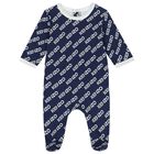 Navy Blue & White Logo Babygrows ( 2-Pack ), 1, hi-res