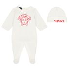 Baby Girls White & Red Babygrow Gift Set, 1, hi-res