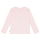 Girls Pink Logo Sequin Long Sleeve Top, 1, hi-res