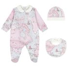 Baby Girls Pink & Blue Geo Map Babygrow Gift Set, 2, hi-res