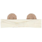 Baby Girls Ivory Teddy Bear Dress Set, 1, hi-res