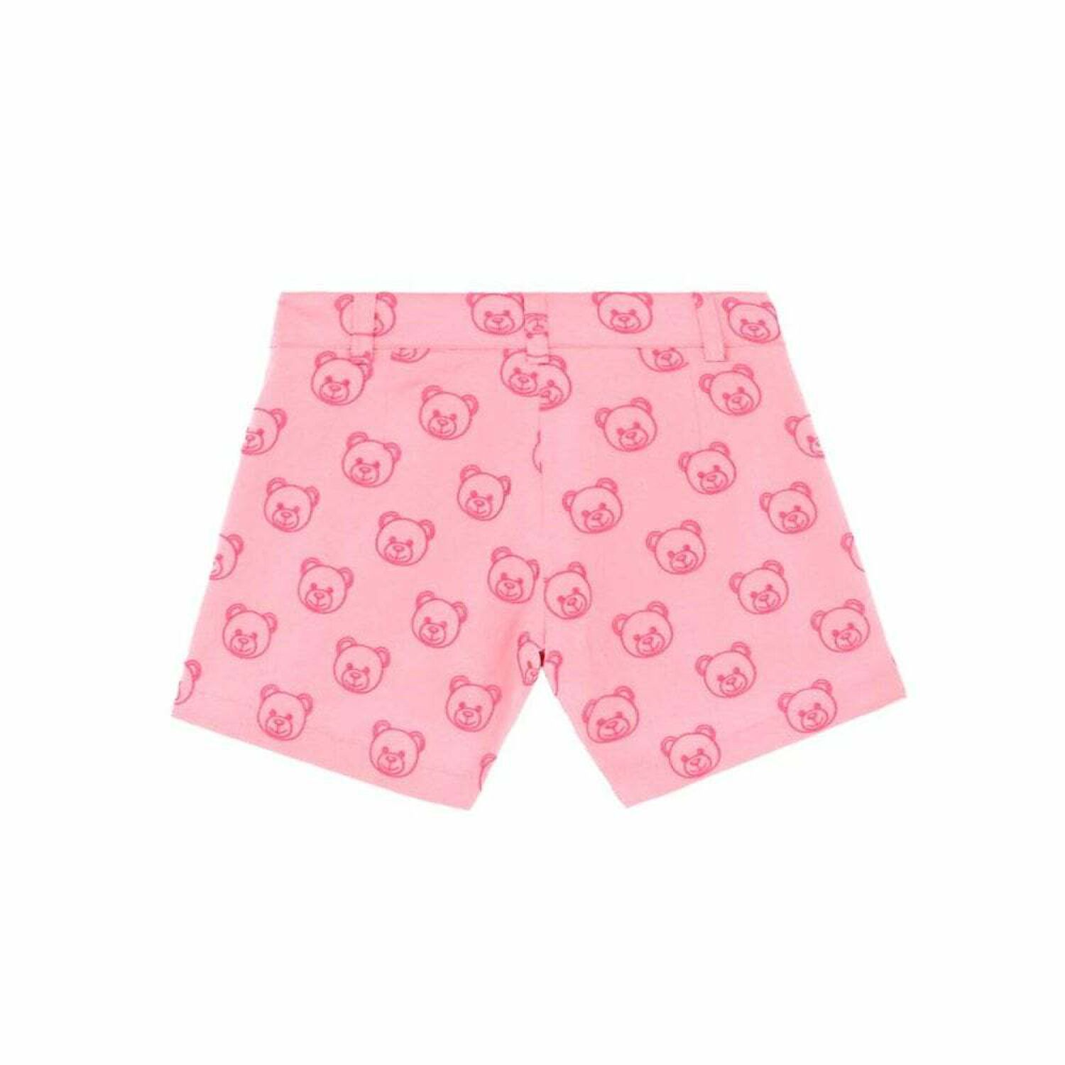 Girls Pink Teddy Print Shorts, 1, hi-res