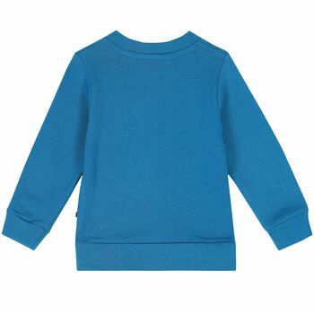 Younger Boys Blue Smiley Sweatshirt