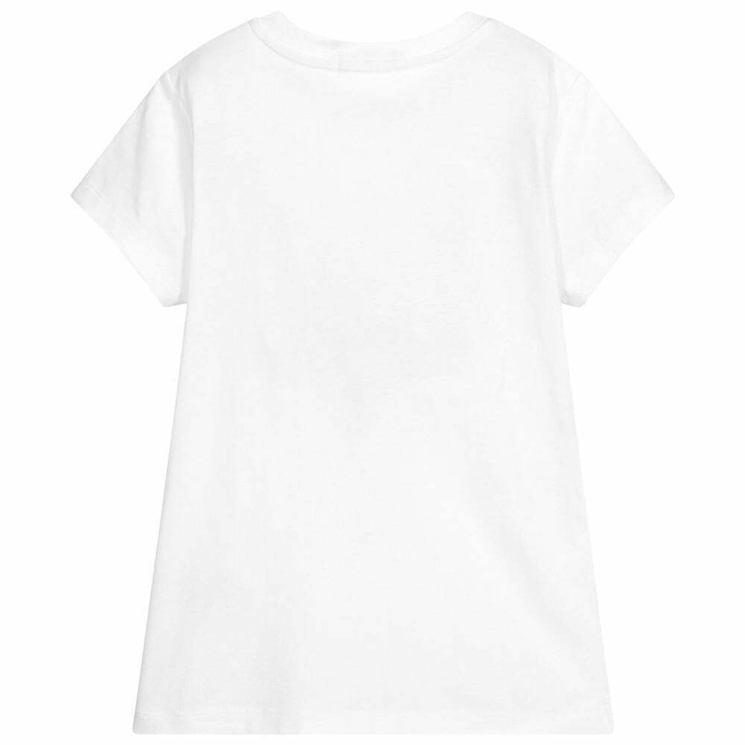 Girls White Logo T-Shirt, 1, hi-res
