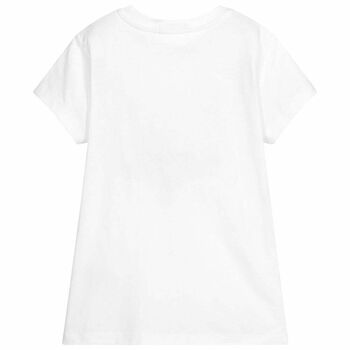 Girls White Logo T-Shirt