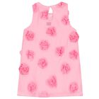 Girls Pink Floral Dress, 1, hi-res