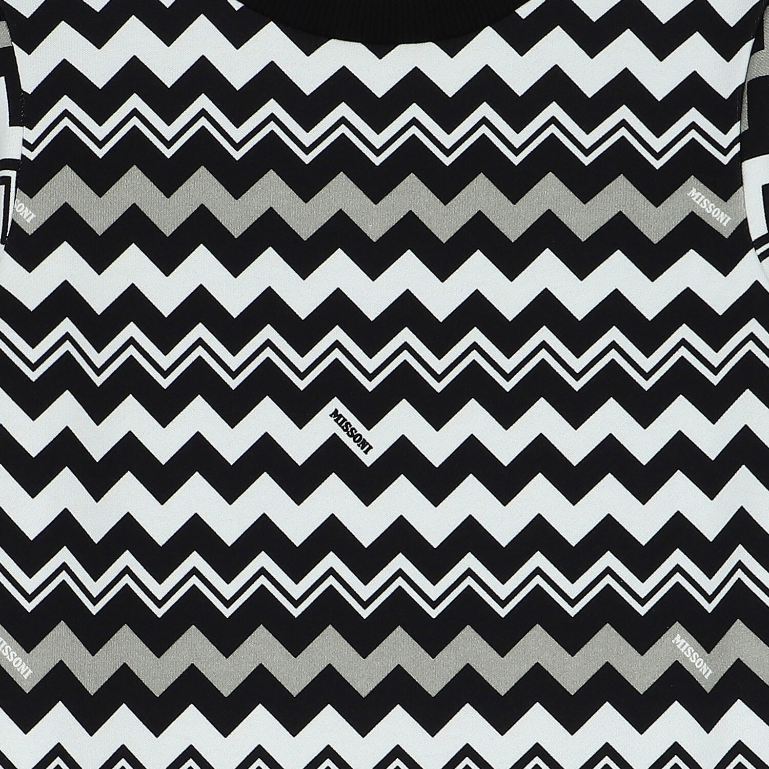 Girls Black & White Zigzag Dress, 1, hi-res