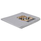 Grey Teddy Bear Logo Baby Blanket, 5, hi-res