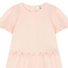 Younger Girls Pink Logo Dress, 1, hi-res