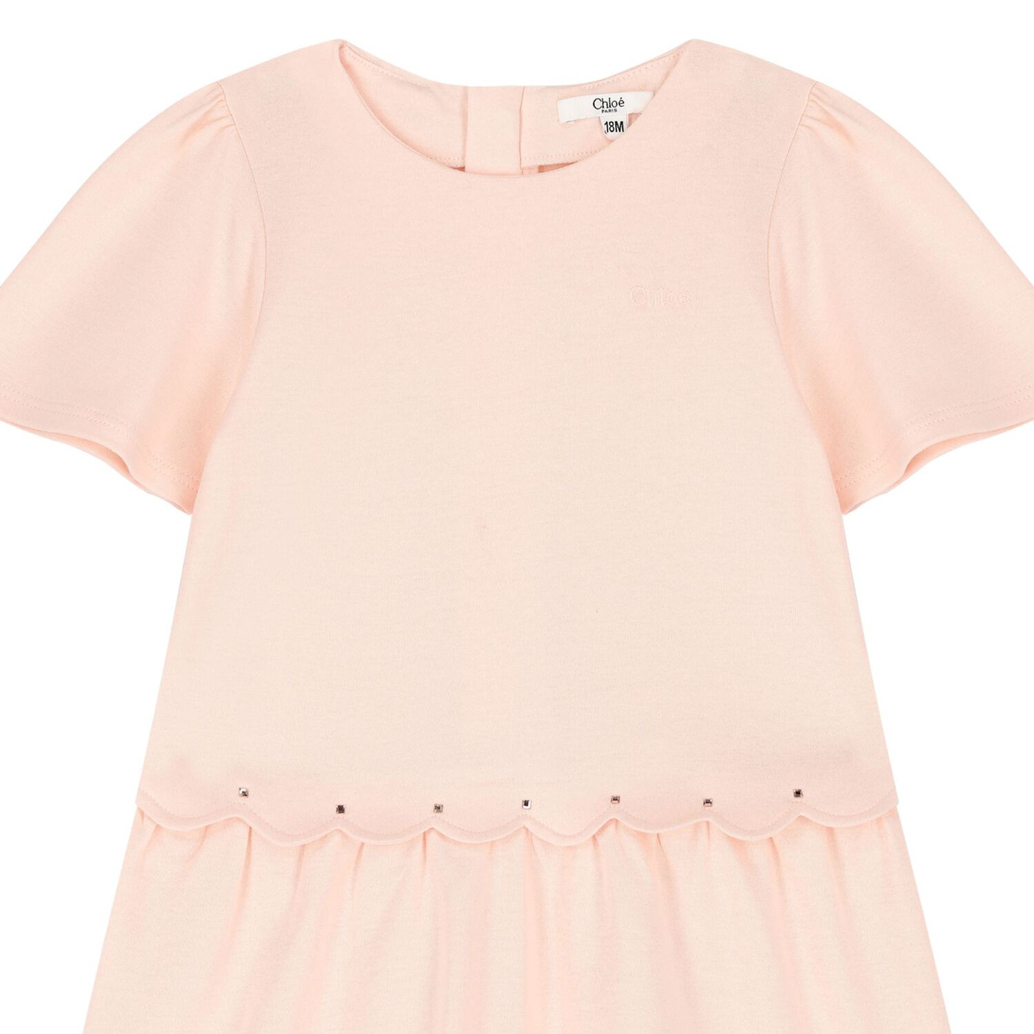Younger Girls Pink Logo Dress, 1, hi-res