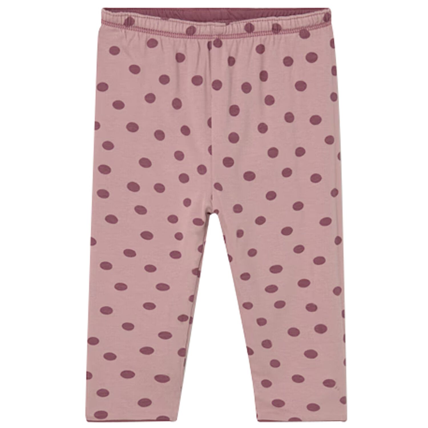 Younger Girls Pink Polka Dots Reversible Leggings, 1, hi-res