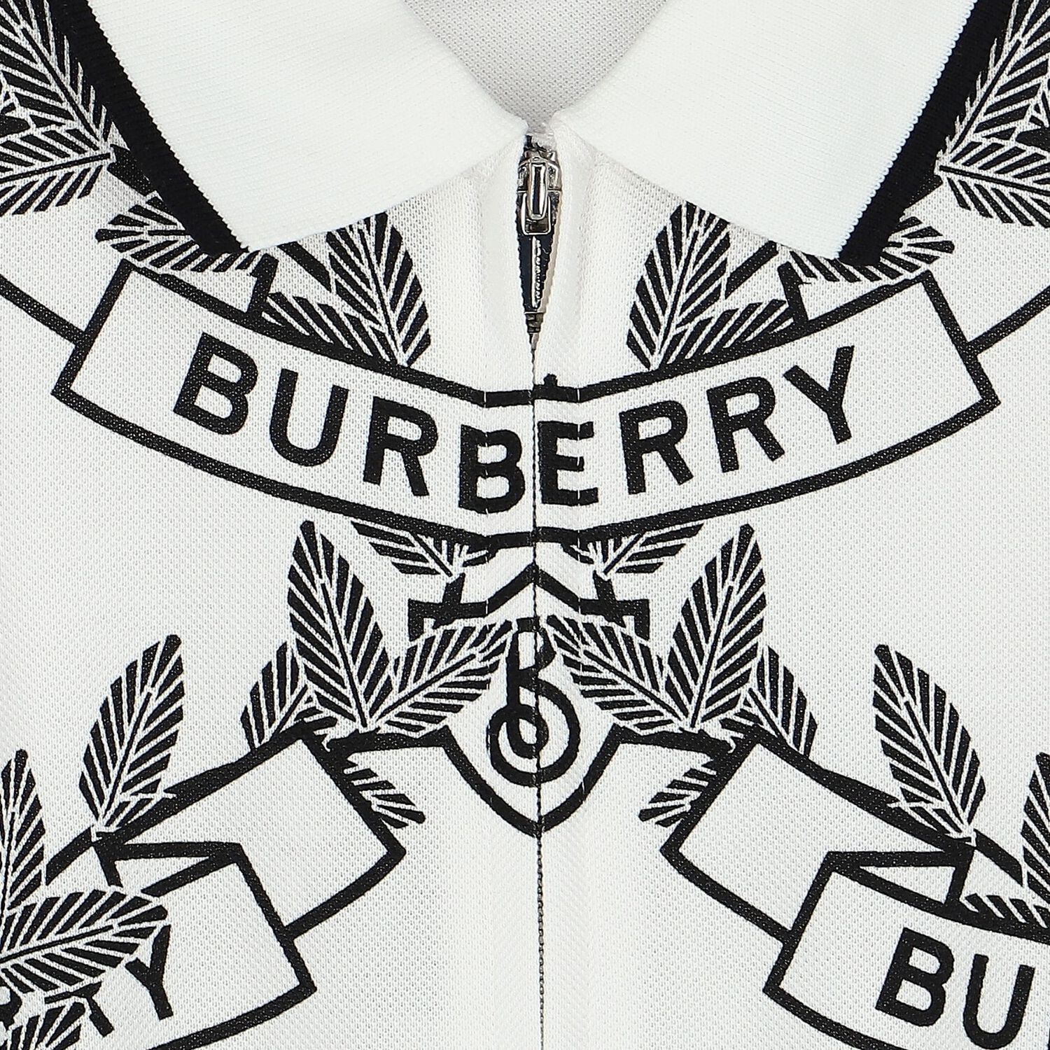 Girls White & Black Logo Polo Dress, 1, hi-res