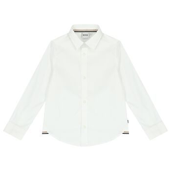 Boys White Logo Shirt