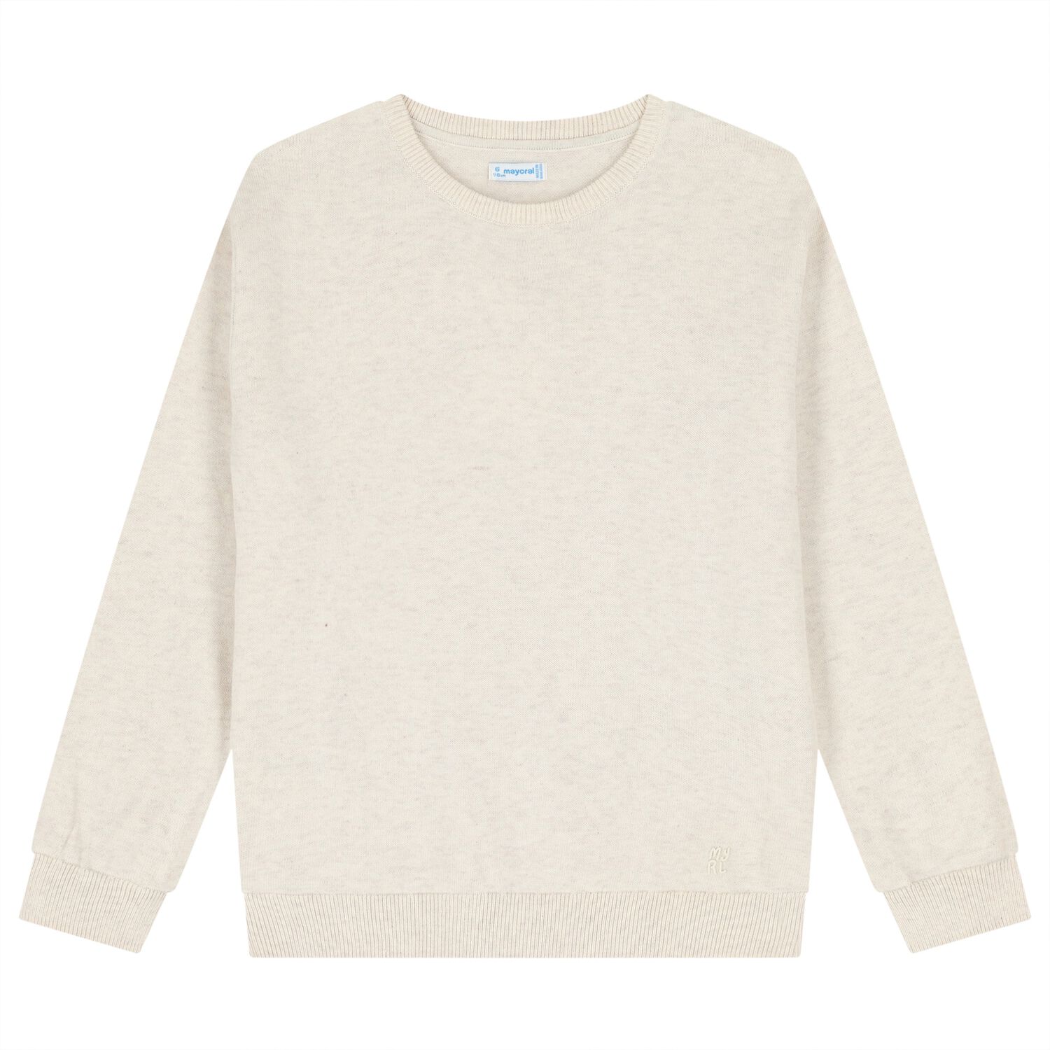 Boys Beige Knitted Jumper, 2, hi-res