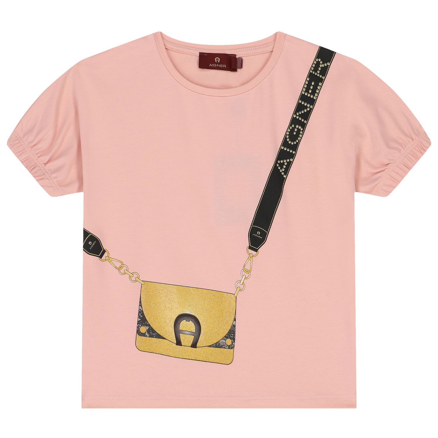 Girls Pink Logo Bag T-Shirt, 1, hi-res image number null
