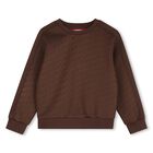 Boys Brown Logo Sweatshirt, 1, hi-res