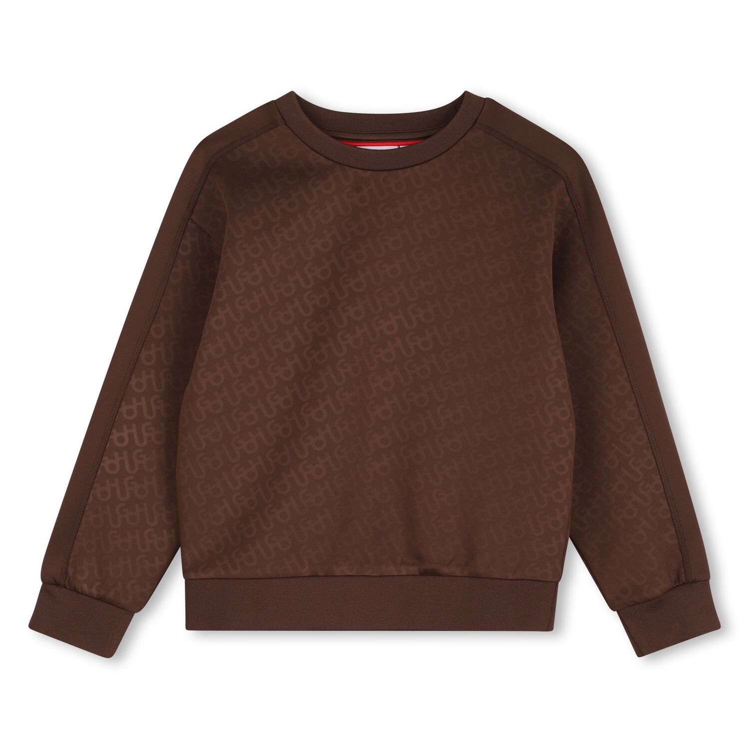 Boys Brown Logo Sweatshirt, 1, hi-res
