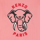 Girls Pink Logo Elephant Hooded Dress, 1, hi-res