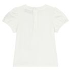 Younger Girls White & Blue Teddy Bear Skirt Set, 1, hi-res